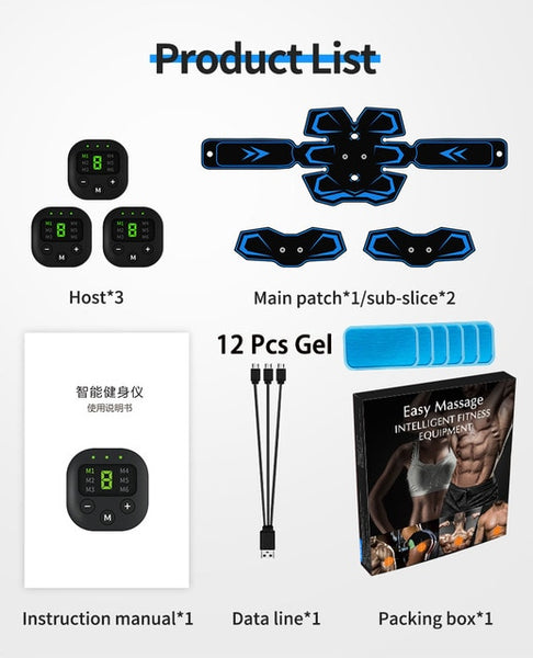 Abdominal Muscle Stimulator with Electronic Muscle Training Belt