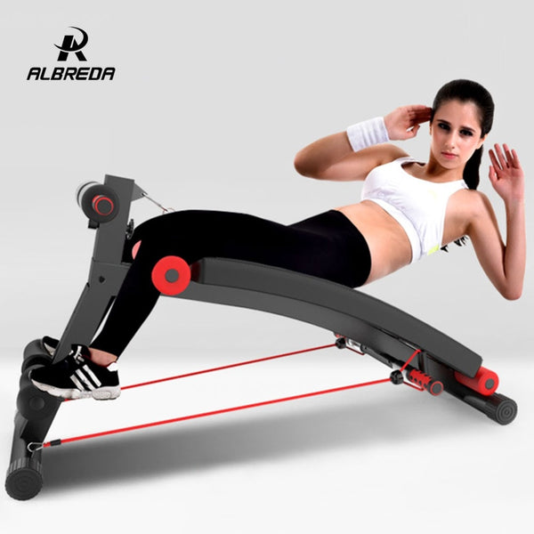 Bench crunches abdomen machine