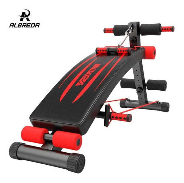 Bench crunches abdomen machine